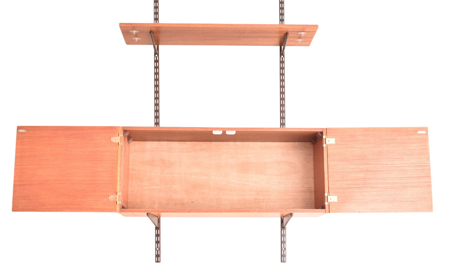 Teak and Metal Modular Wall System, (1960s) Denmark