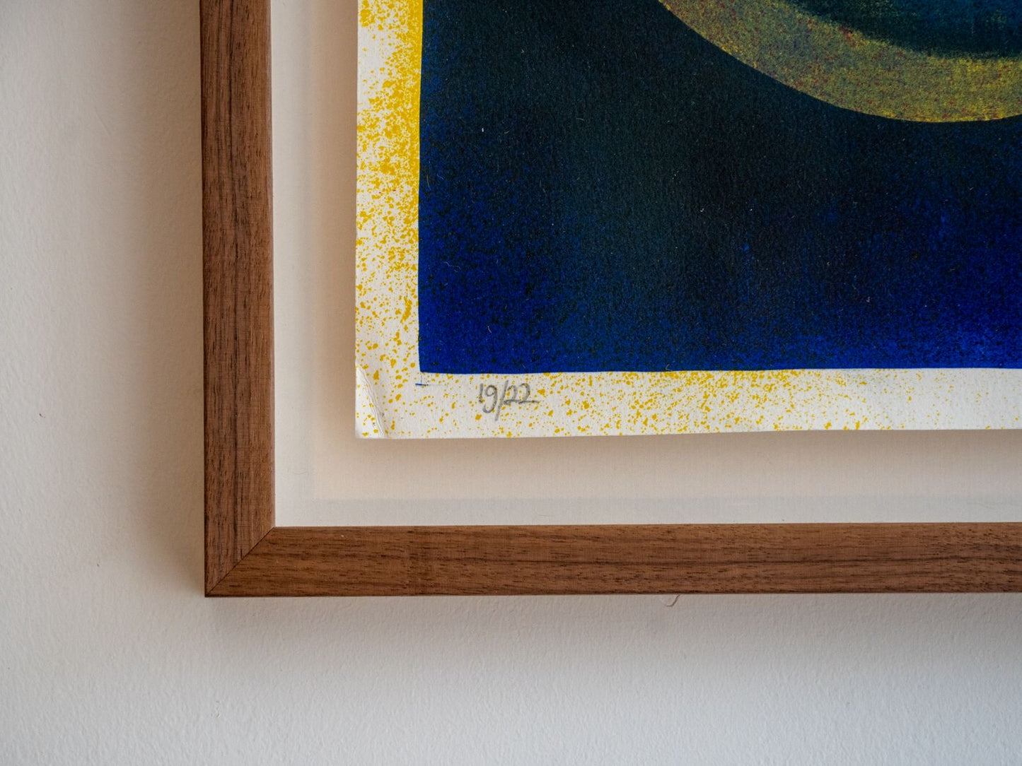 Framed over-painted lithograph by Anthony Curtis 1970s