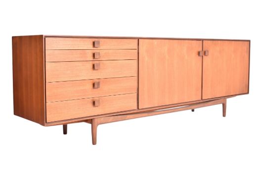 Teak Five Drawer and Twin Cupboard Sideboard by Ib Koford Larsen for G-Plan, (1960s)