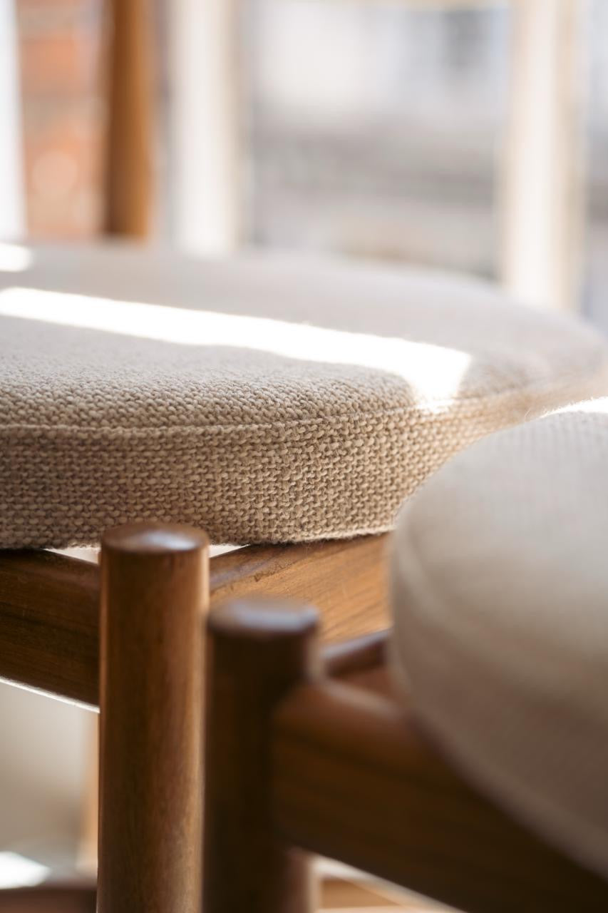 Upholstery of 6 Fresco Dining chairs for Jackie Falconer