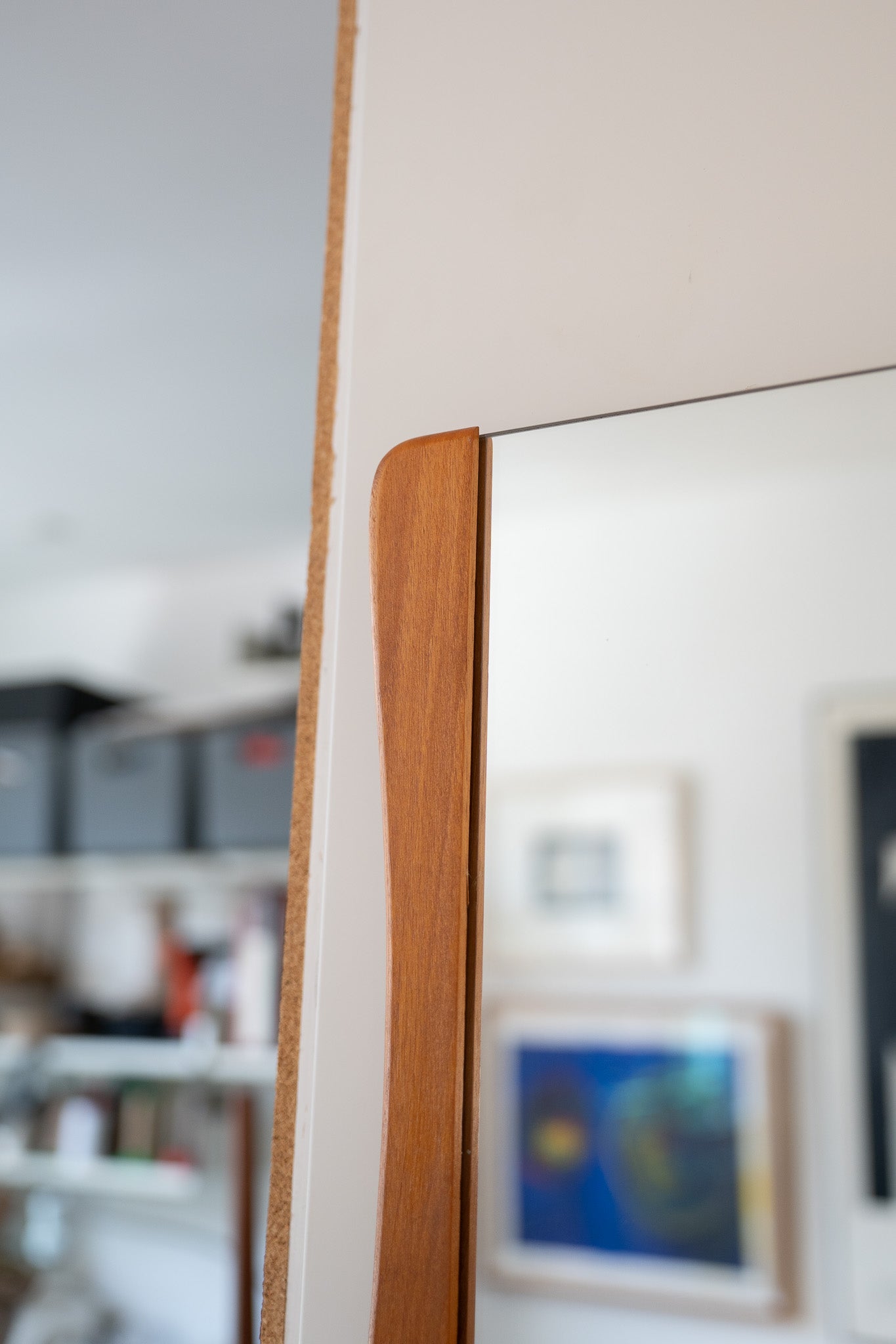 Mid-Century Teak Framed Mirror