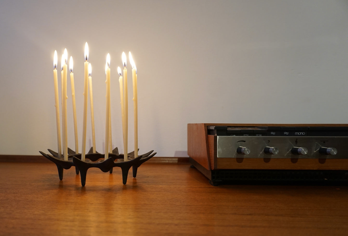 Boxed, Cast Iron 'Spider' Candelabra by Jens Quistgaard for Dansk Design, (1960s) Denmark