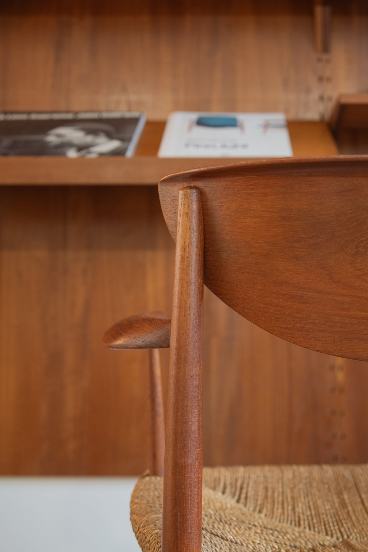 Armchair No.317 by Peter Hividt & Orla Mølgaard-Nielson in Teak and Paper Chord, (c.1956) Denmark