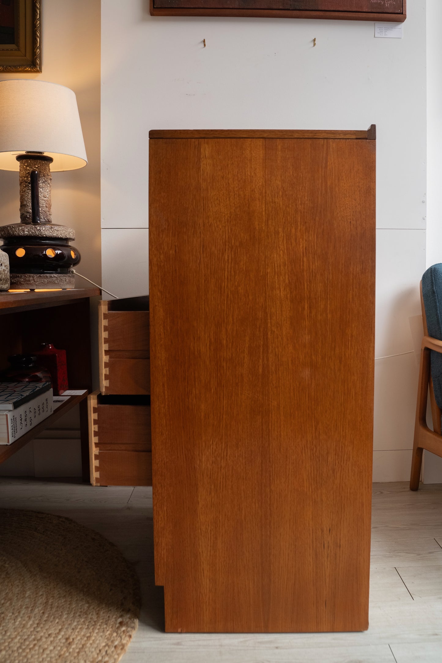 Teak tallboy chest of drawers by Lucas for Heals, UK (1960)