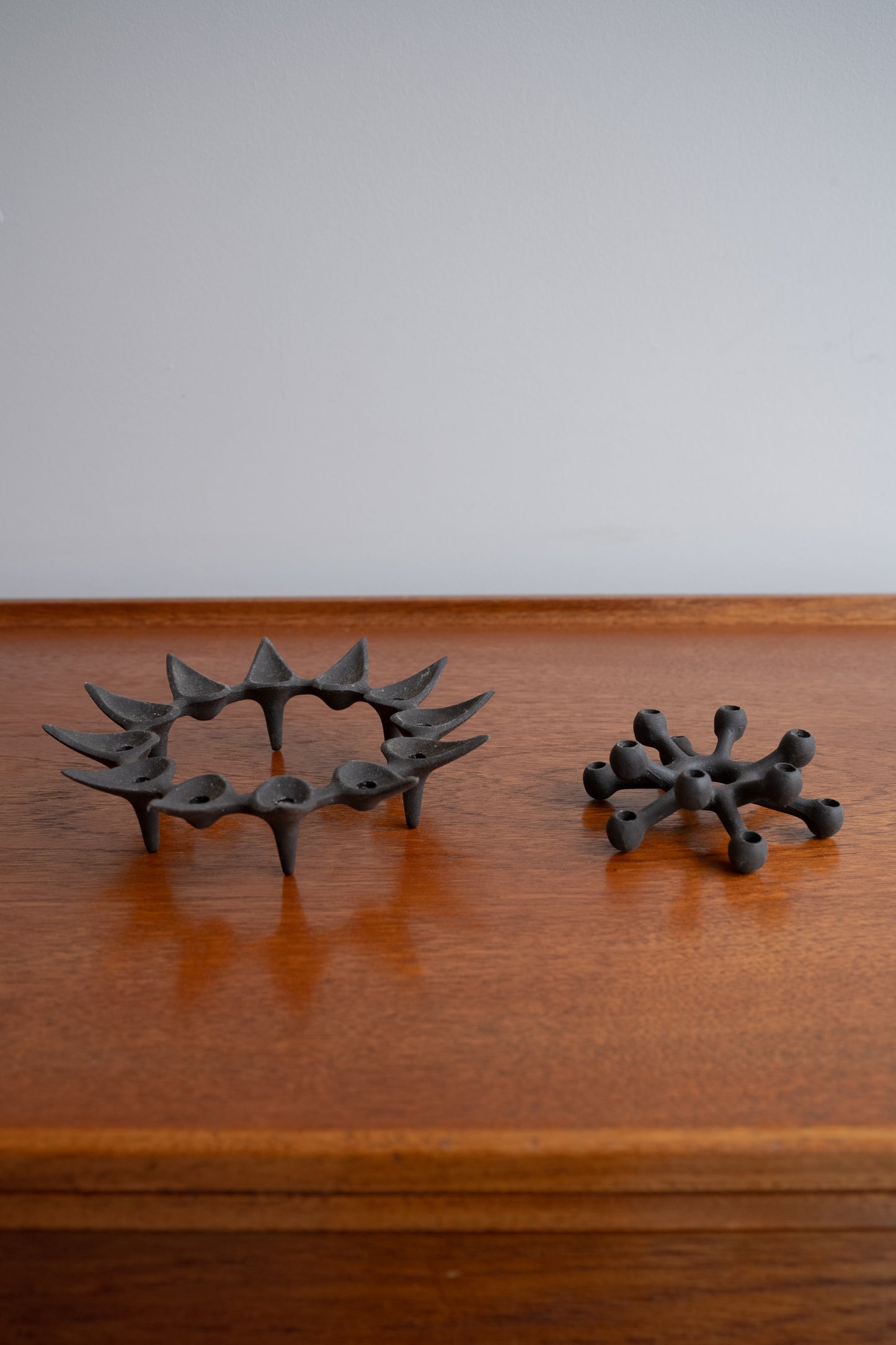 Boxed, Cast Iron 'Spider' Candelabra by Jens Quistgaard for Dansk Design, (1960s) Denmark