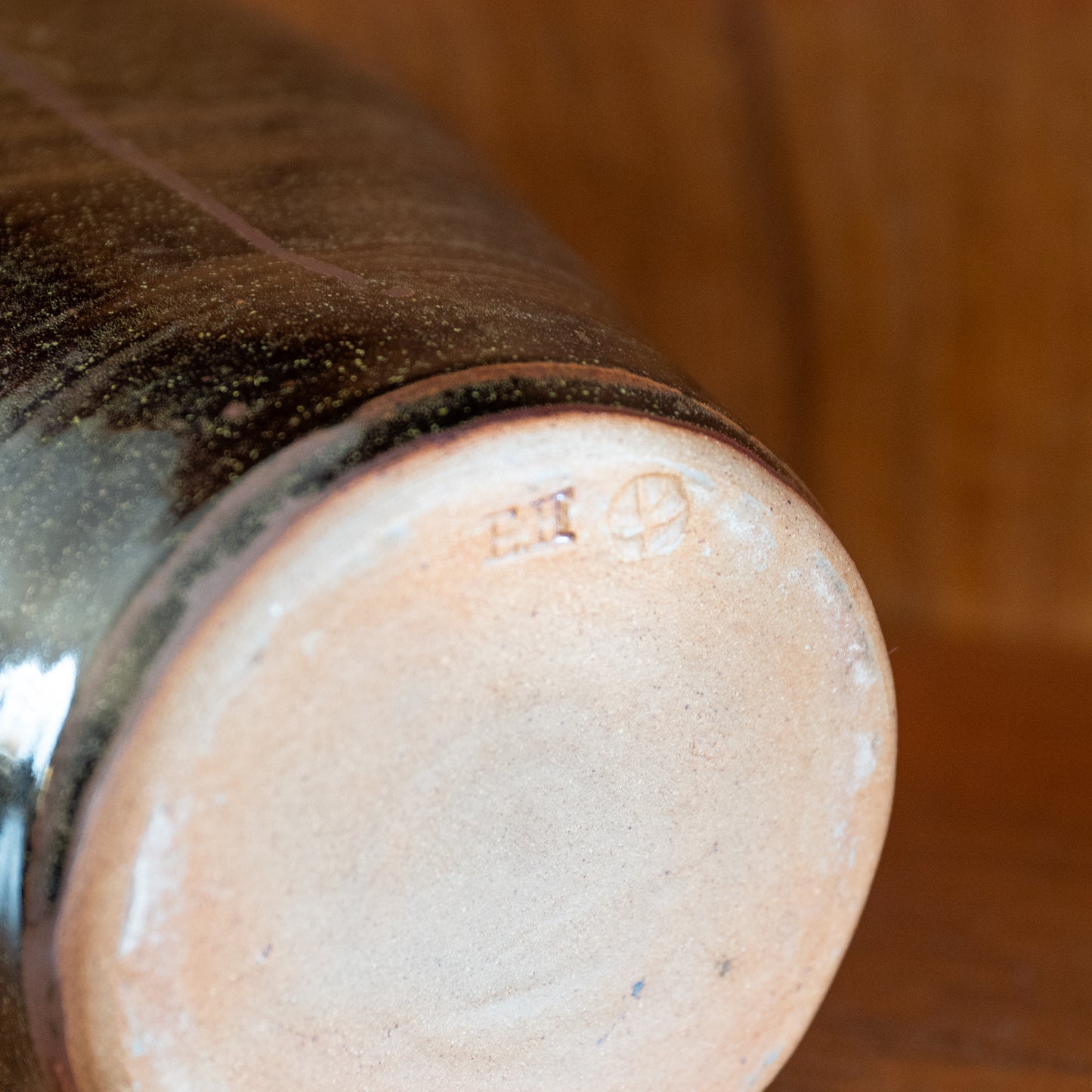 Tenmuko Glaze Vase by Eddie Hopkins for Winchcombe Pottery, (1960s) UK