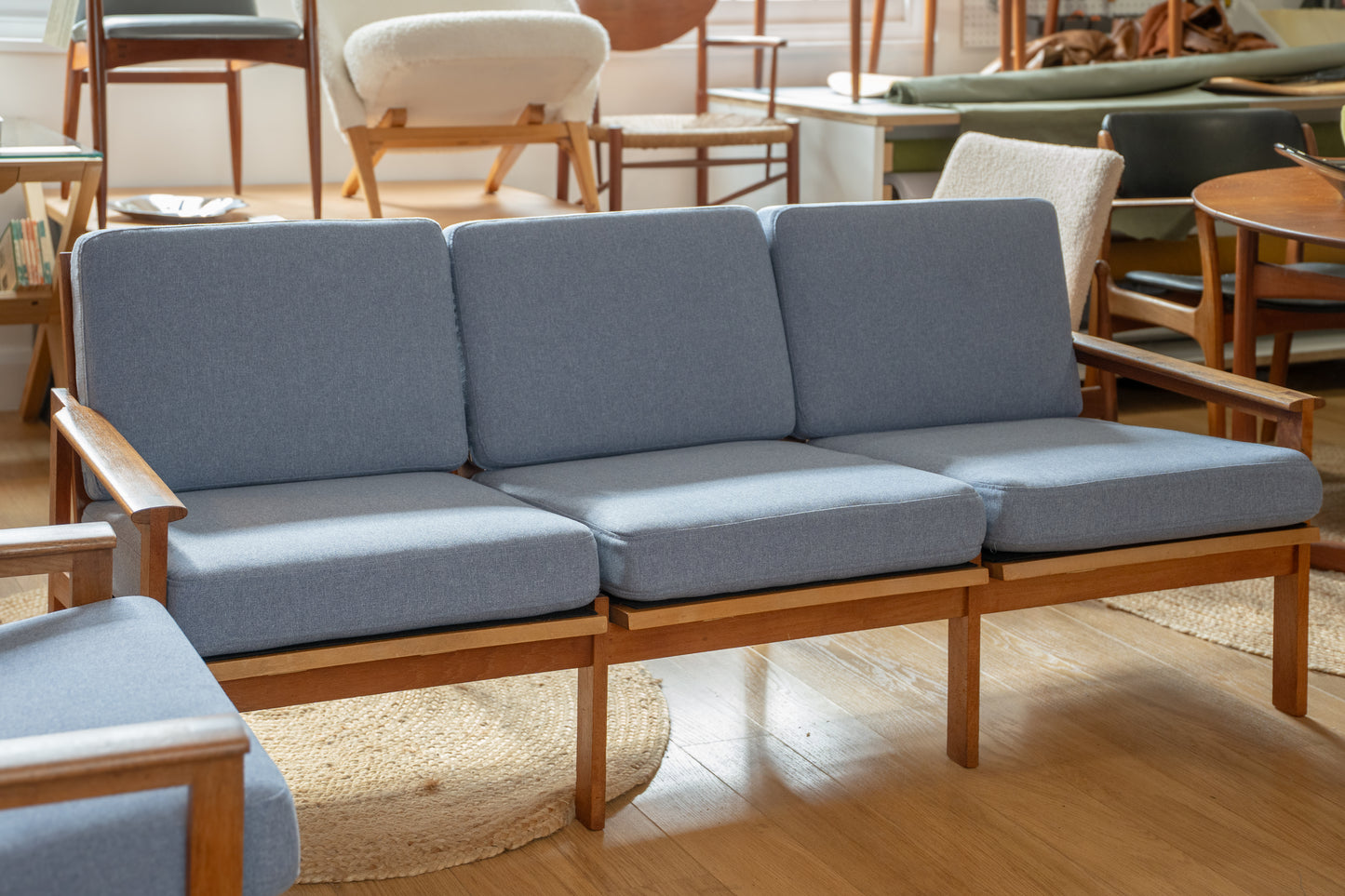 Teak Three-Seater 'Capella' Sofa & Matching Armchair by Illum Wikkelso for Niels Eilersen, (1960s) Denmark