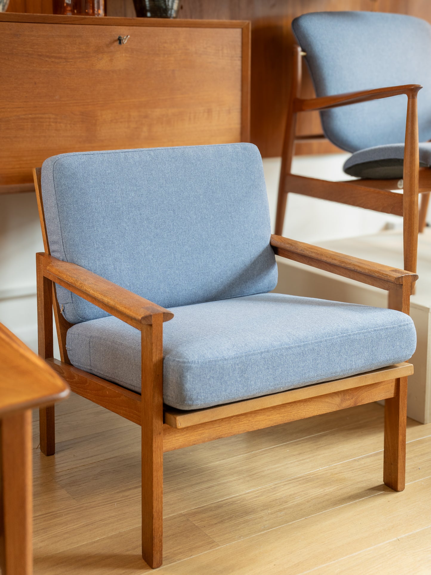 Teak Three-Seater 'Capella' Sofa & Matching Armchair by Illum Wikkelso for Niels Eilersen, (1960s) Denmark
