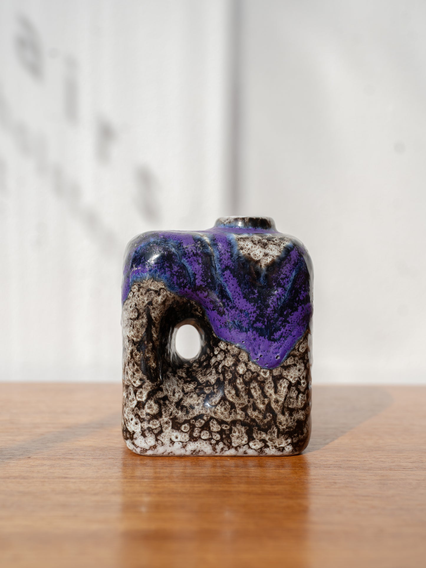 Modernist Fat Lava Ceramic Square Vase by Marei Keramik, (1970s) Germany