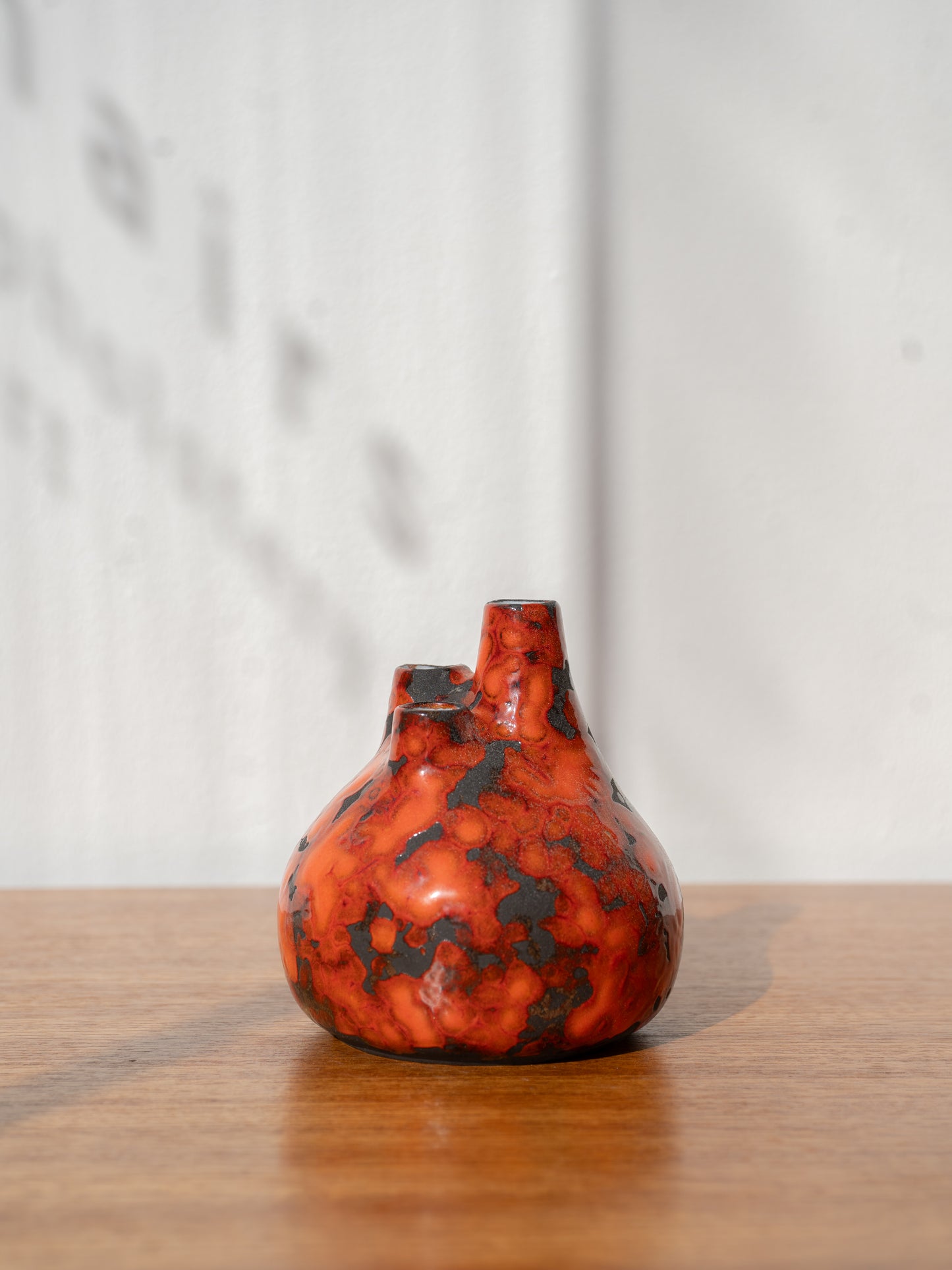 Red Ceramic Chimney Vase by P Keramik, (1970s) West Germany