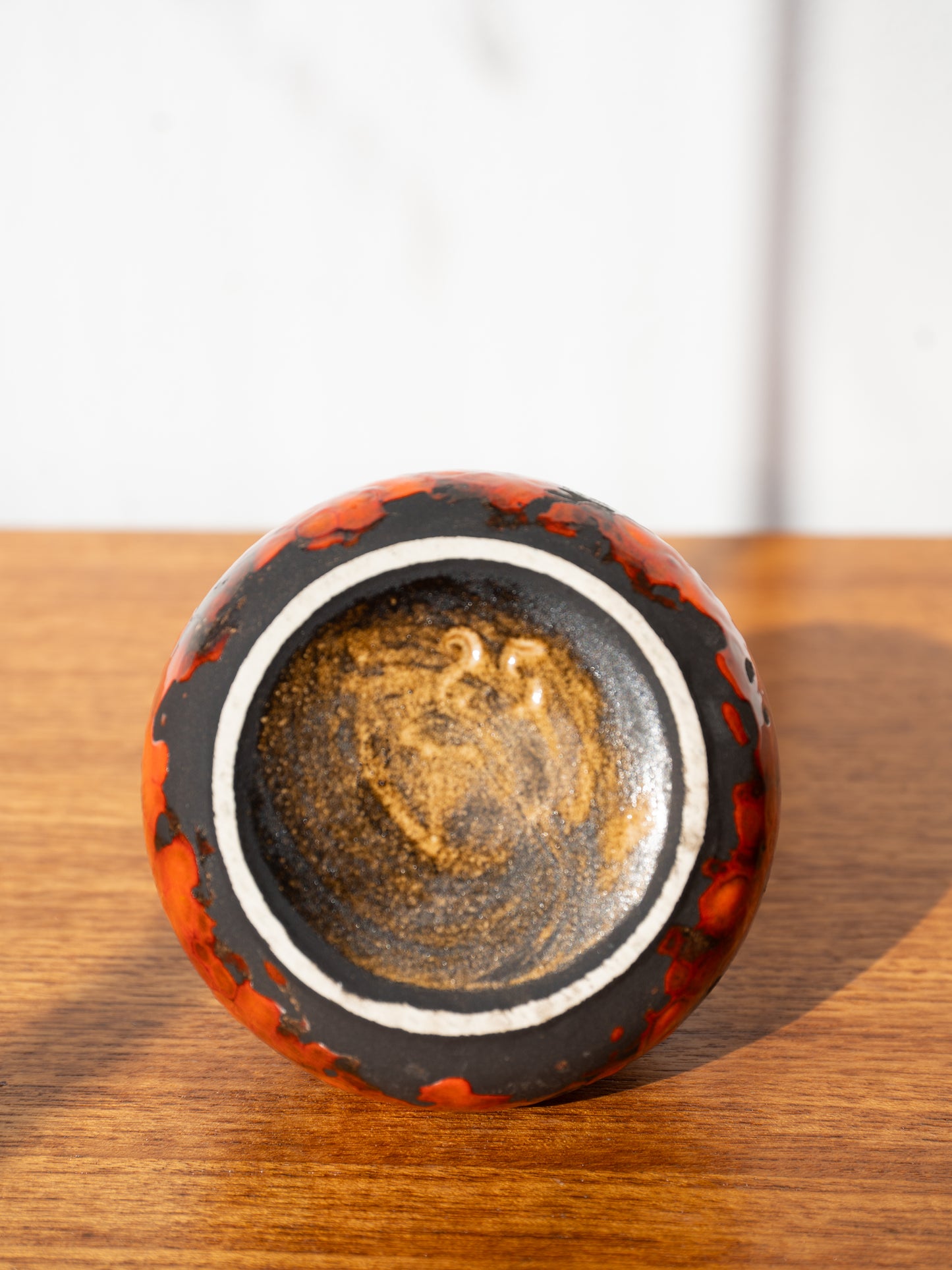 Red Ceramic Chimney Vase by P Keramik, (1970s) West Germany