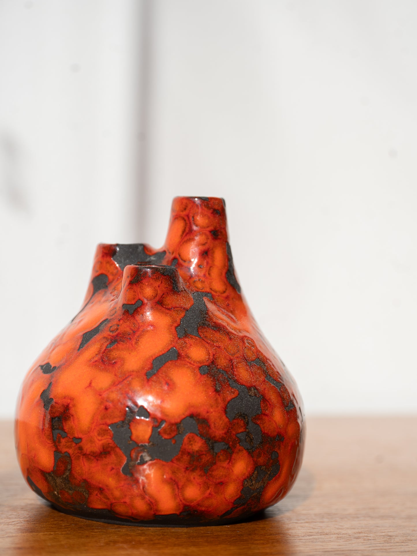 Red Ceramic Chimney Vase by P Keramik, (1970s) West Germany