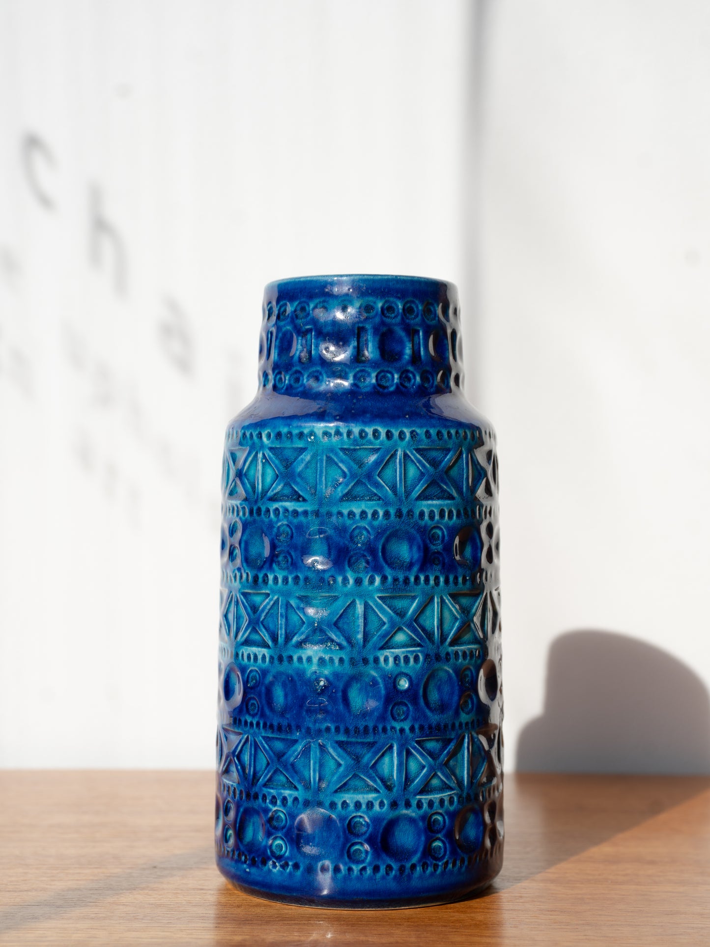 Blue and Turqoise Vase by Bay Keramik, (1960s) West Germany