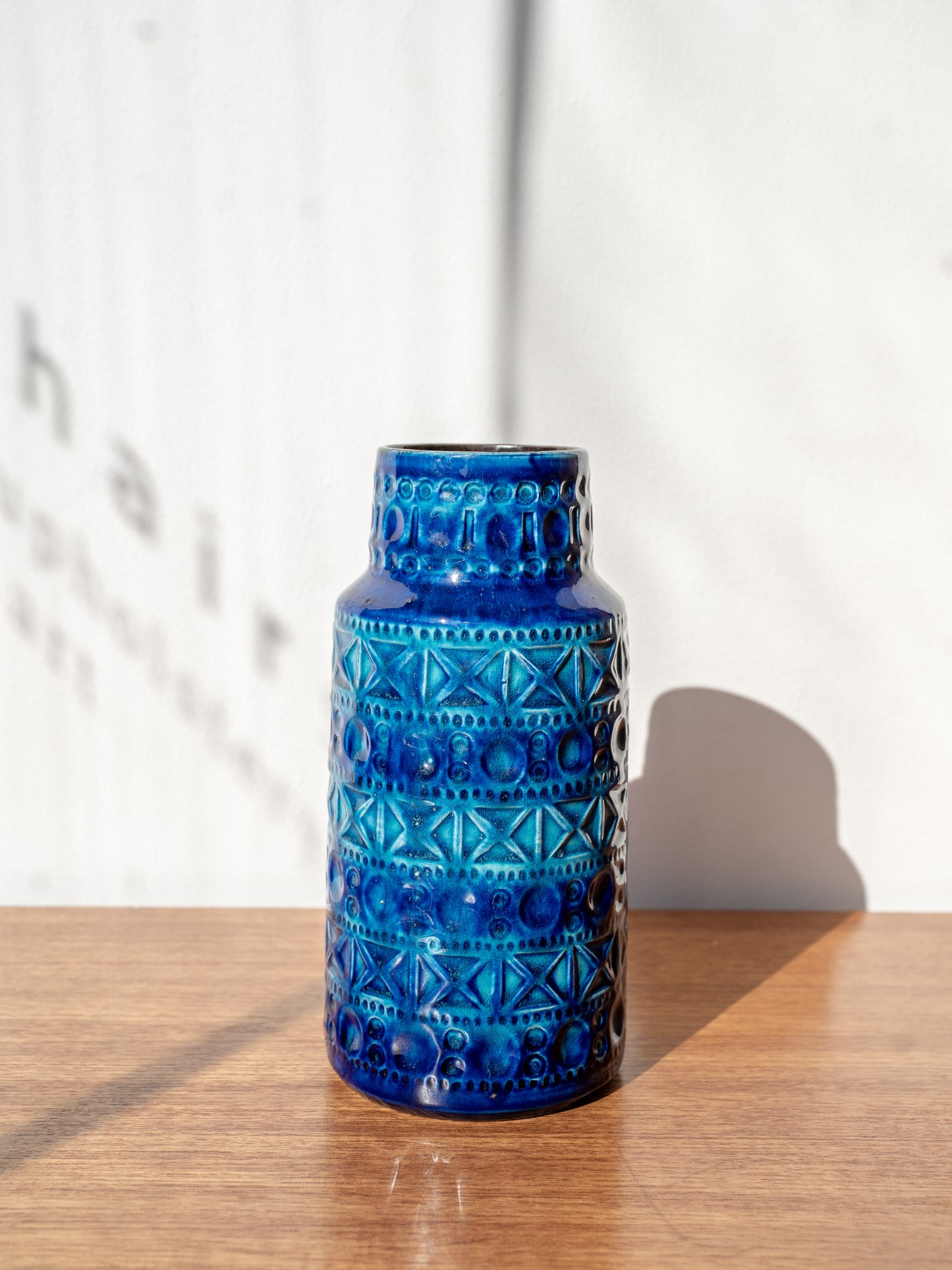 Blue and Turqoise Vase by Bay Keramik, (1960s) West Germany