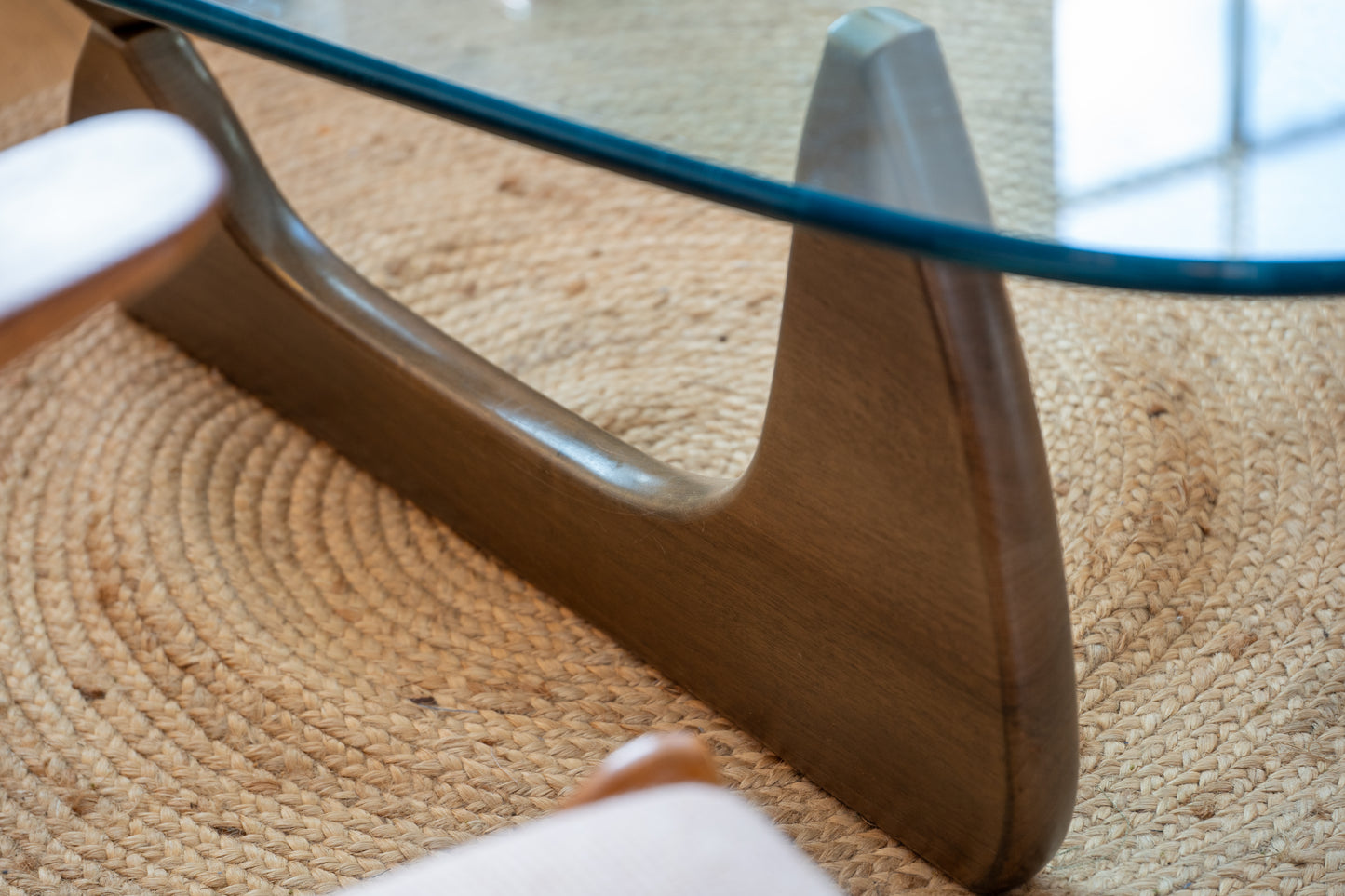 Glass and Walnut Coffee Table by Isamu Noguchi, Japan/USA