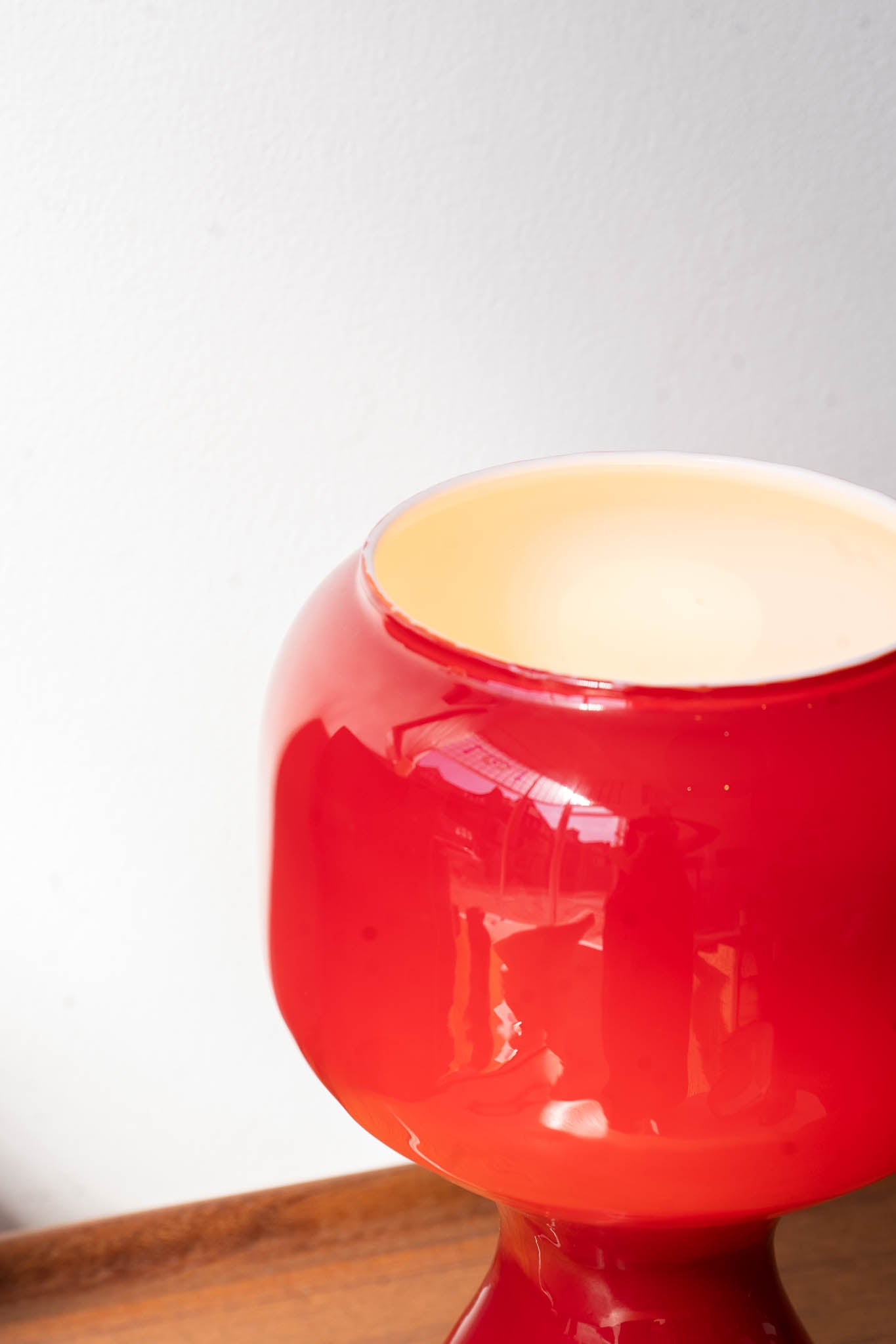 Tahiti Table Lamp in Red by Herwig & Frank Sterckx for Massive, 1970s Belgium