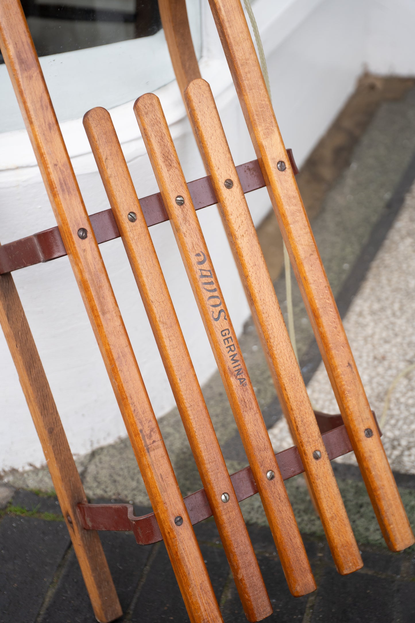 Mid-Century Davos Wooden Sledge by Germina (switzerland) 1960s