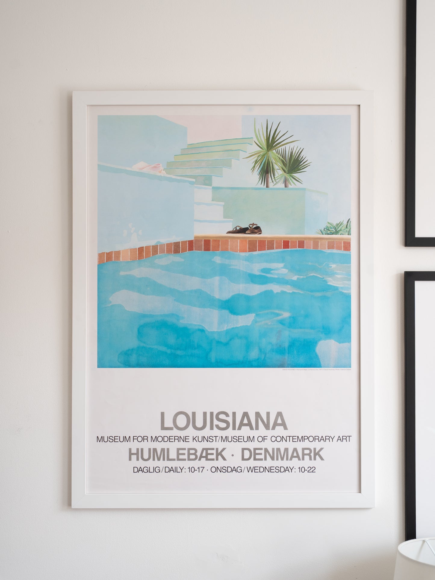 "Pool and Steps, Le Nid Du Duc" Exhibition Poster by David Hockney, (2001) Denmark