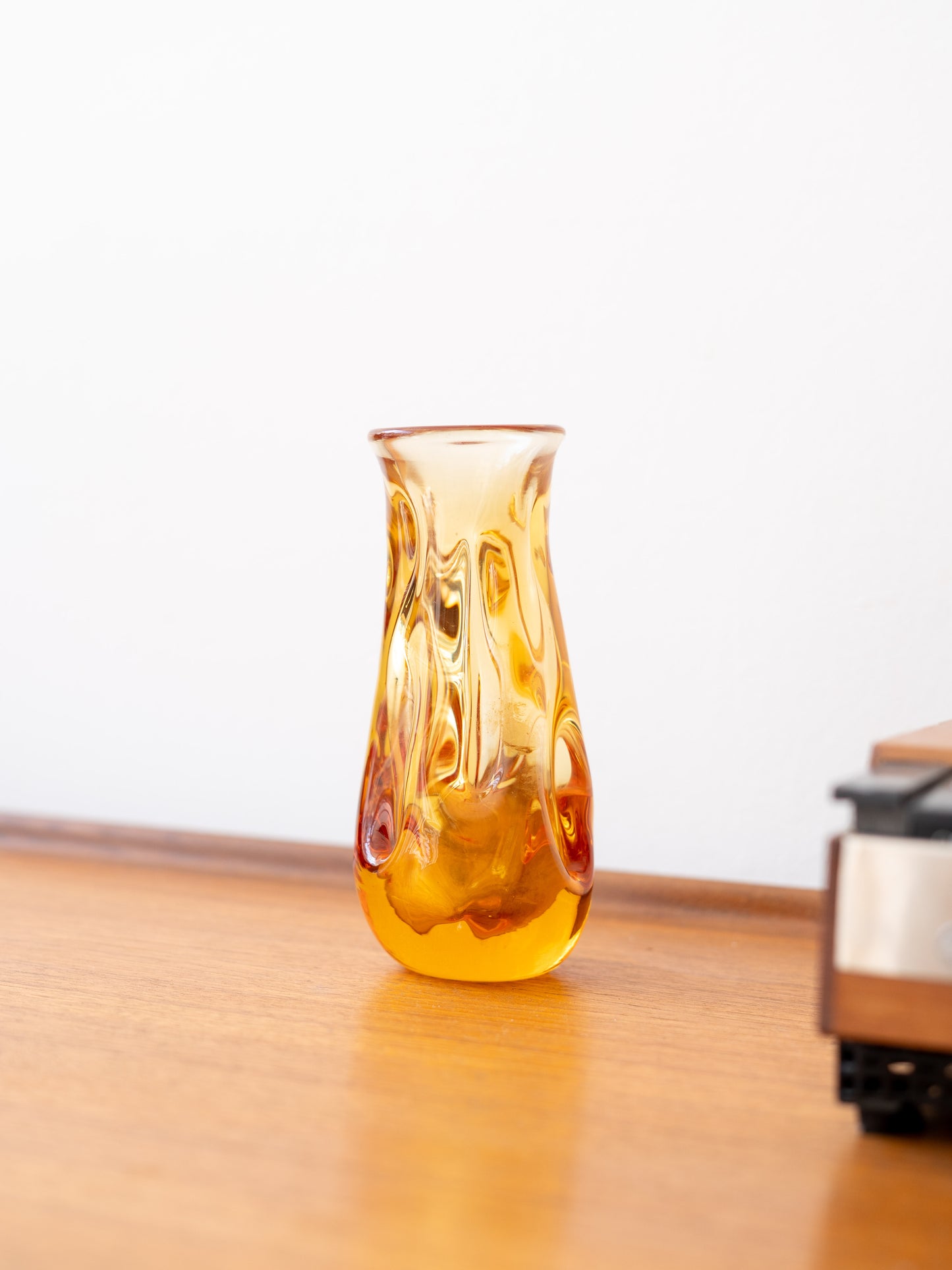 Whitefriars – Knobbly Vase in Gold (Pattern No. 9845), c.1960s