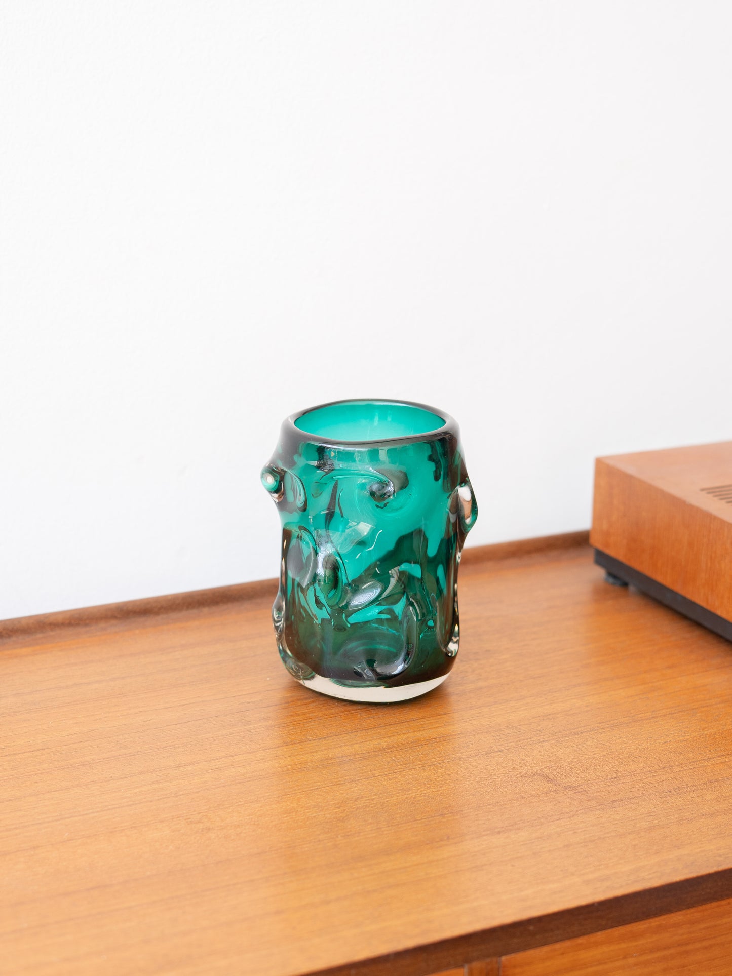 Whitefriars – Knobbly Vase in Emerald - Pattern No. 9608, (1960s) UK