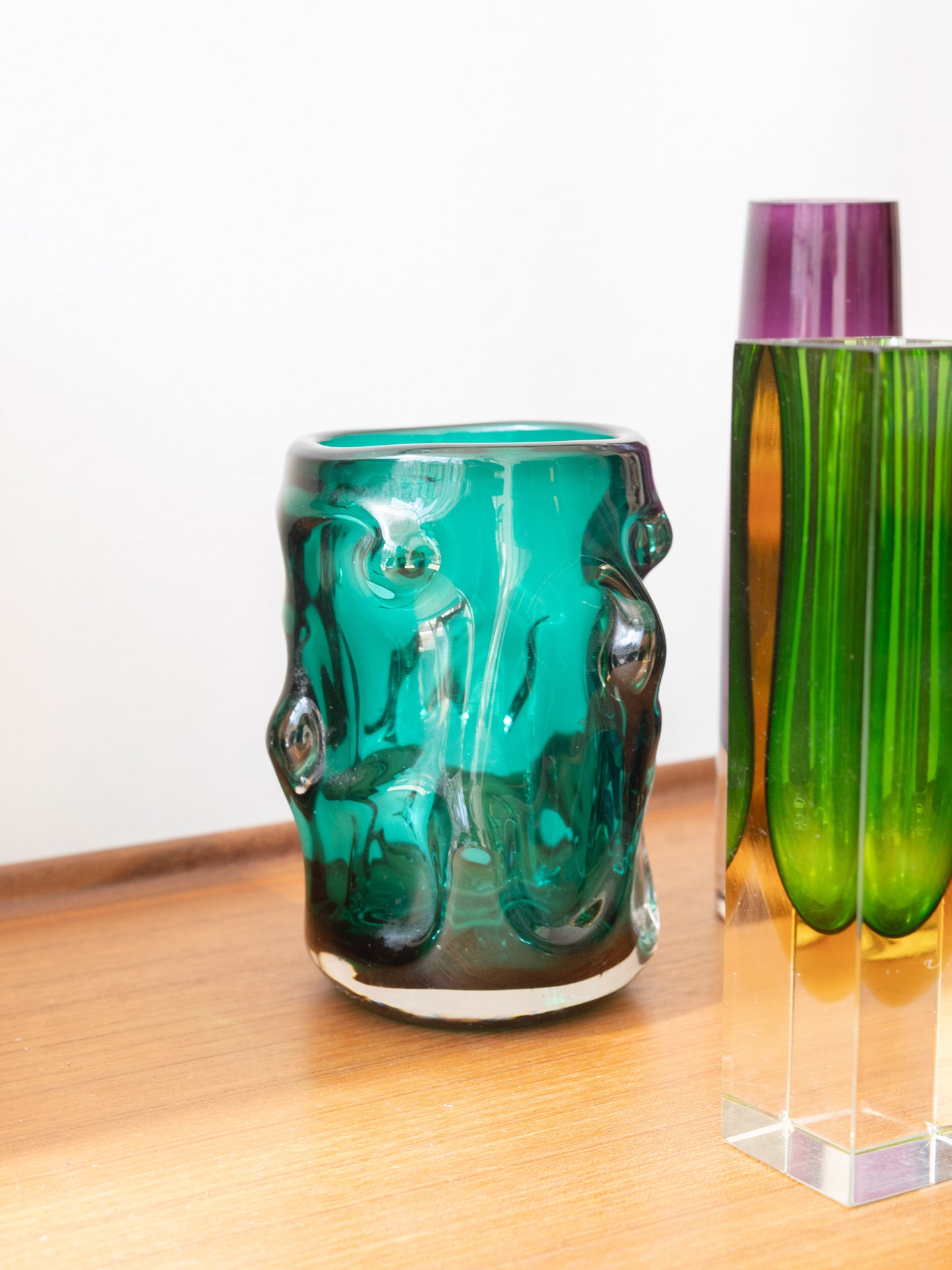 Whitefriars – Knobbly Vase in Emerald - Pattern No. 9608, (1960s) UK