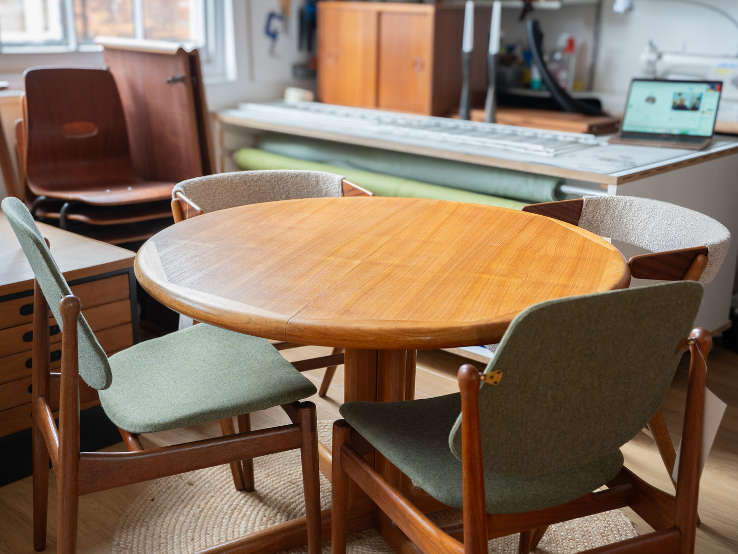 Teak Extending Dining Table by Edvar Valentinsen, (1960s) Denmark