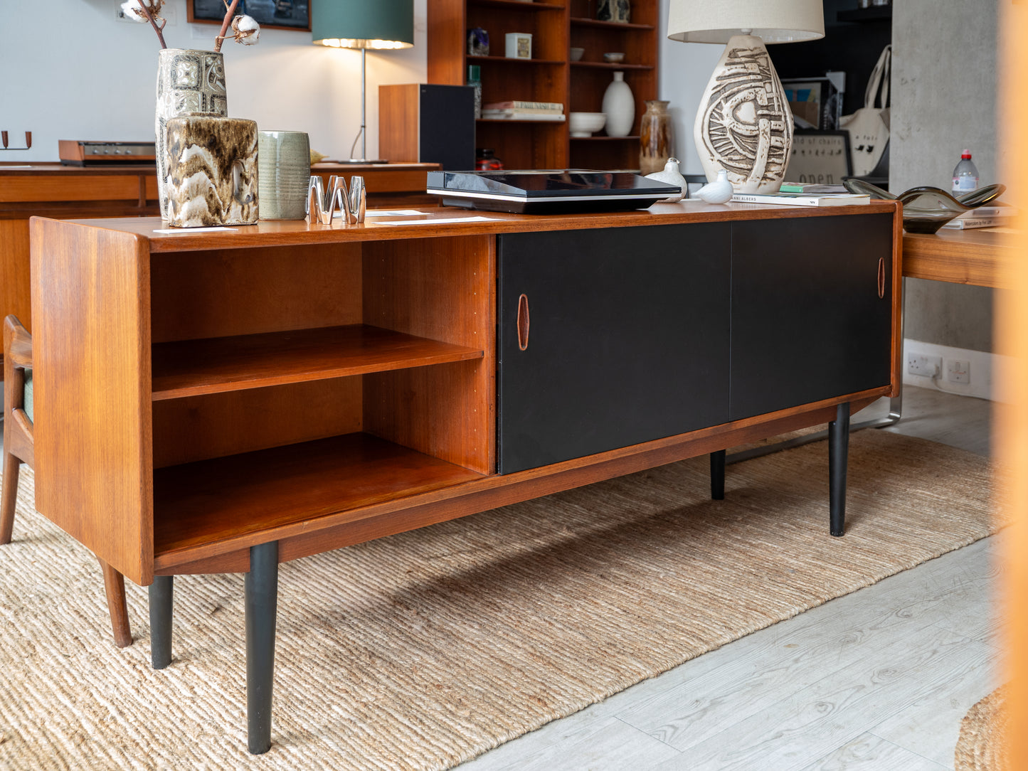 Teak 'Trio' Sideboard by Nils Jonsson for Troeds, (1960s) Sweden