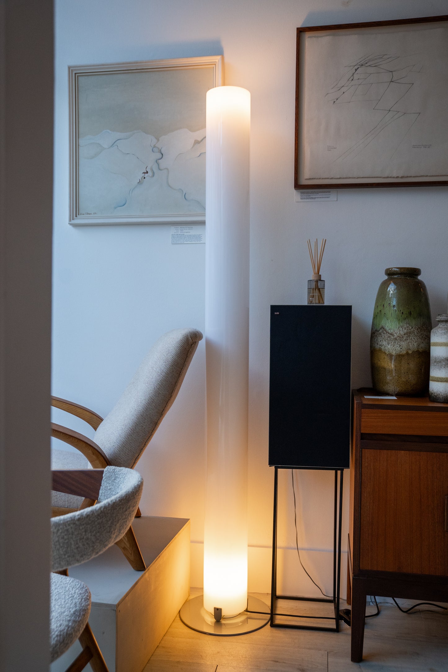 'Stylos' floor lamp by Achille Castiglioini for Flos (Italy) Designed in 1984