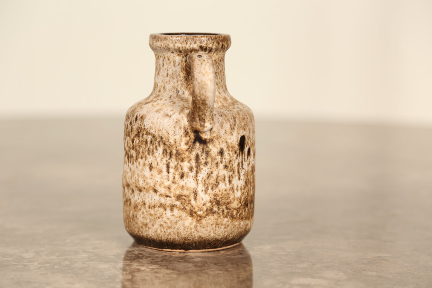 West German Fat Lava vase with single handle (1960s)
