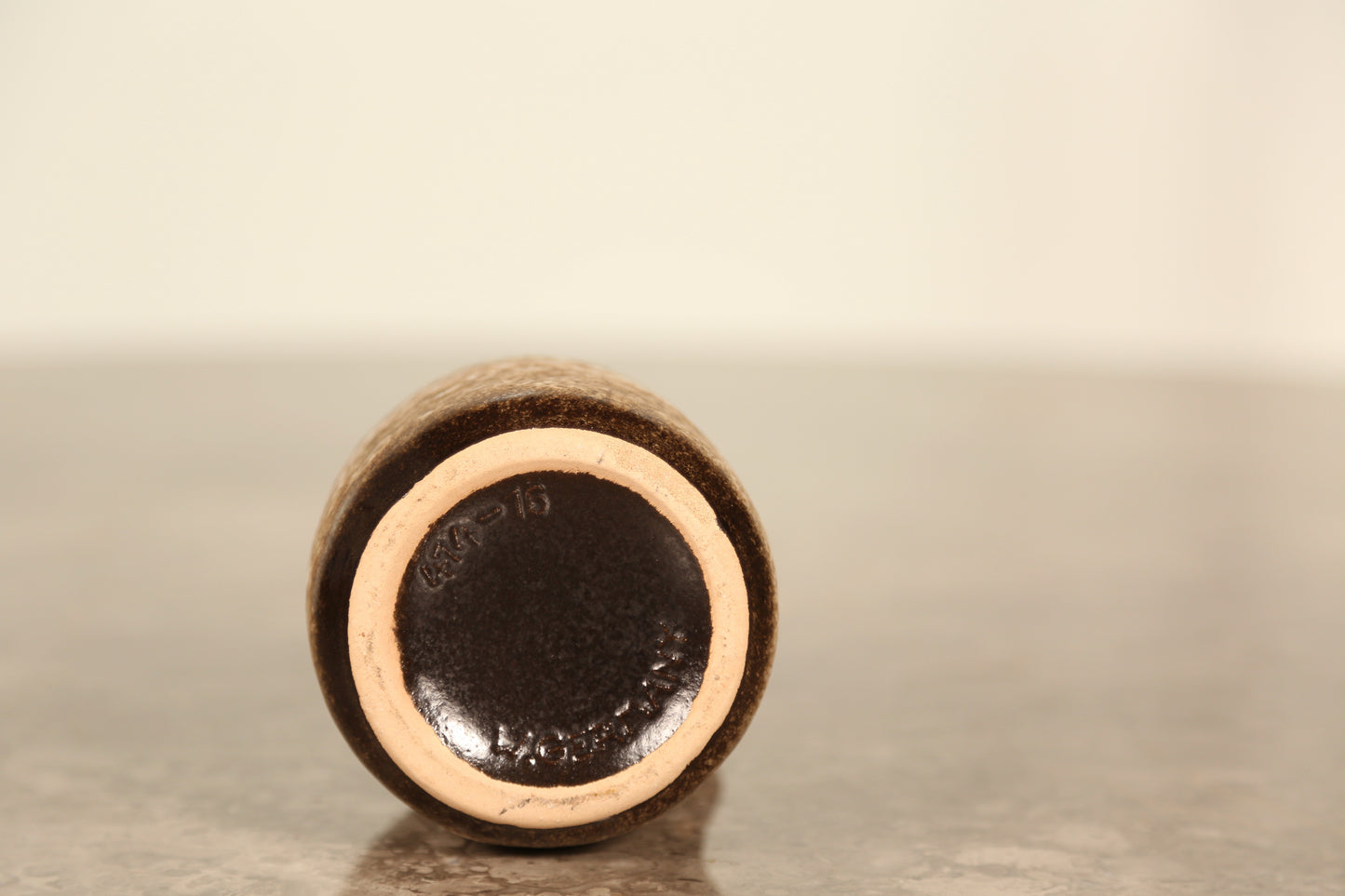 West German Fat Lava vase with single handle (1960s)