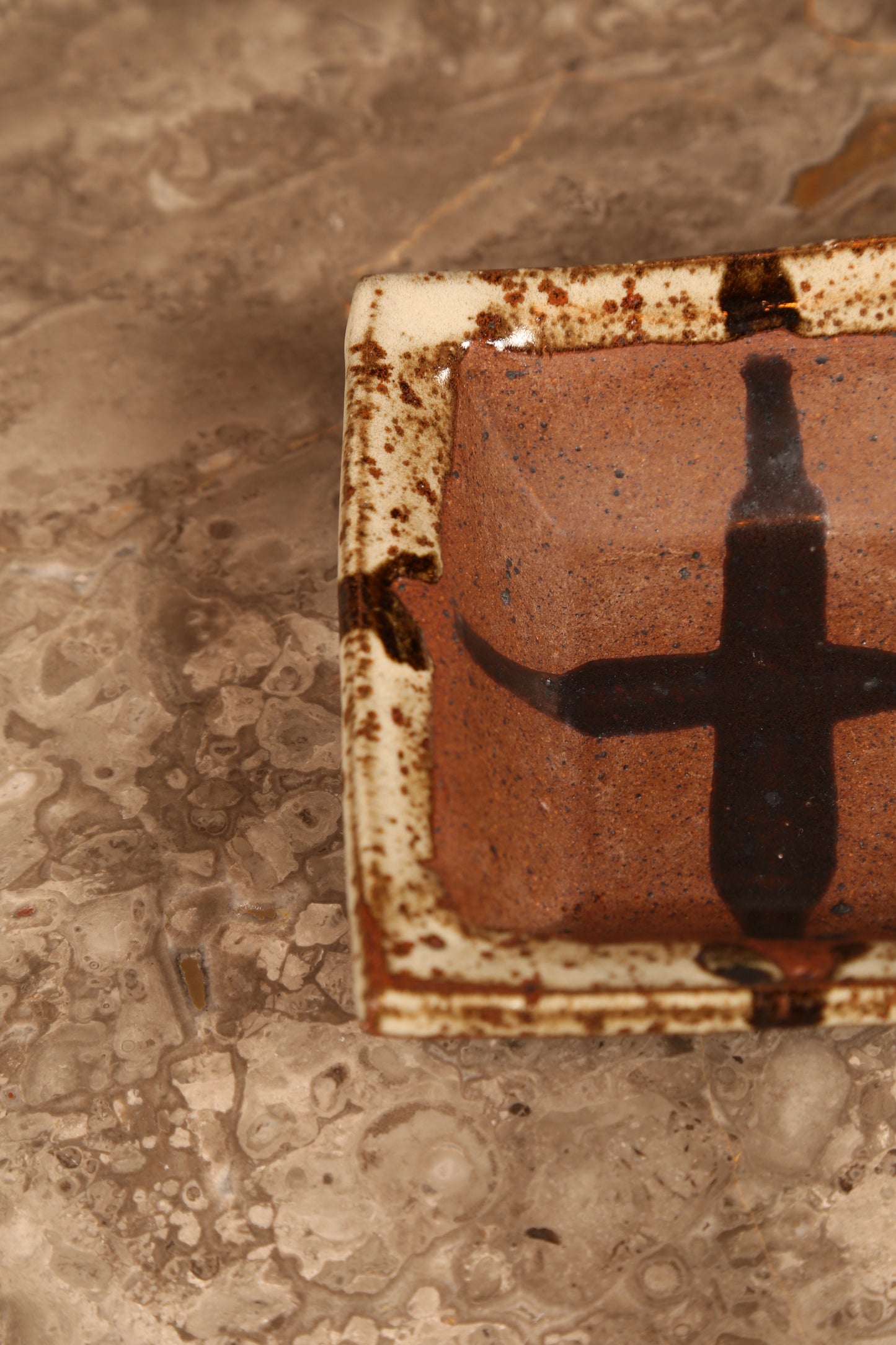 Studio Pottery square dish by Janet Leach (UK)