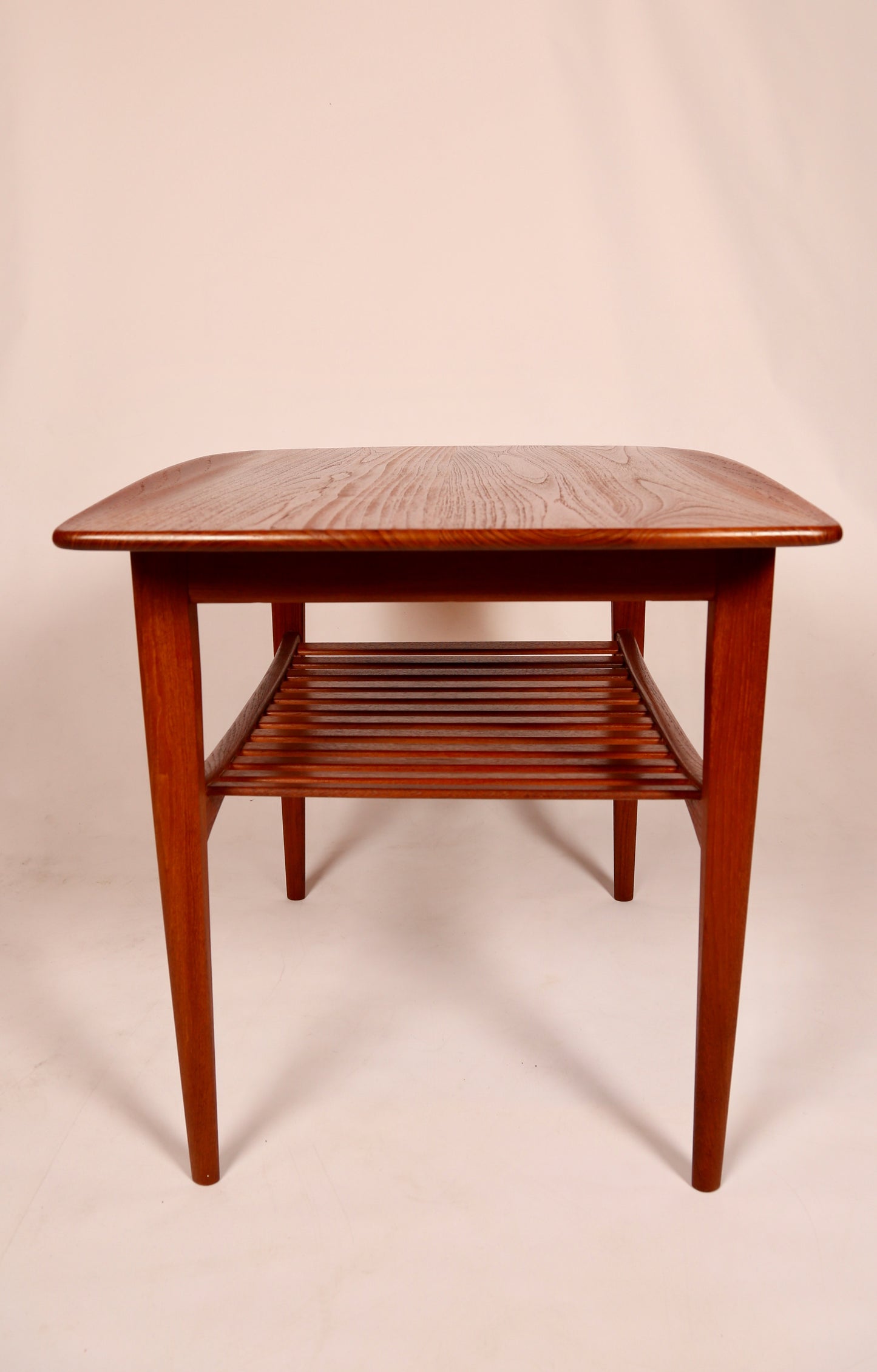 A Tove and Edvard Kindt Larsen Teak Side Table with magazine rack (1950s) Denmark