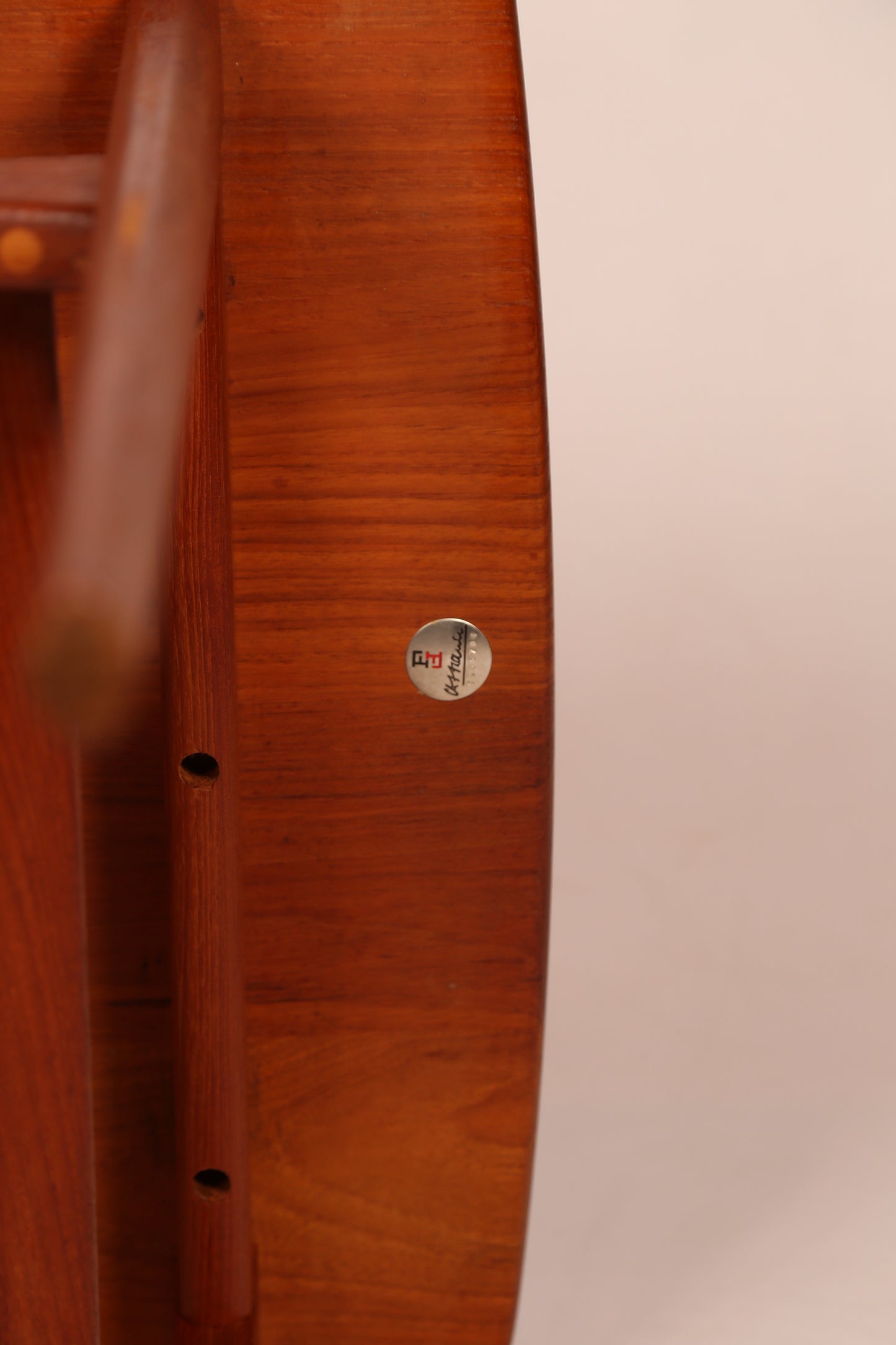 A Tove and Edvard Kindt Larsen Teak Side Table with magazine rack (1950s) Denmark