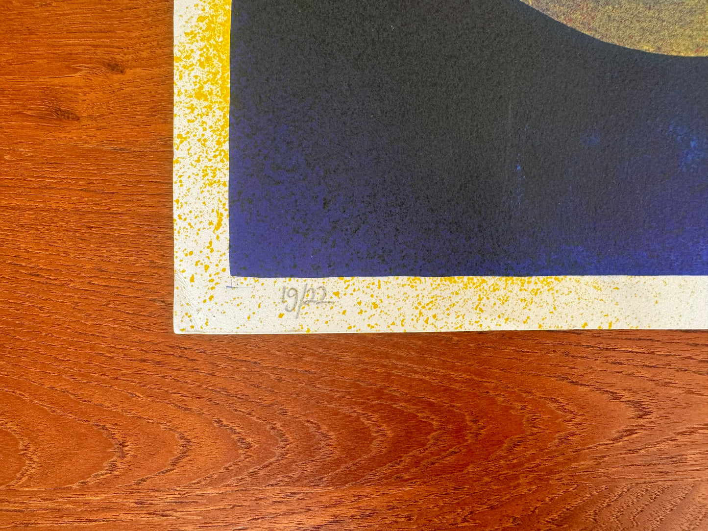 Framed over-painted lithograph by Anthony Curtis 1970s