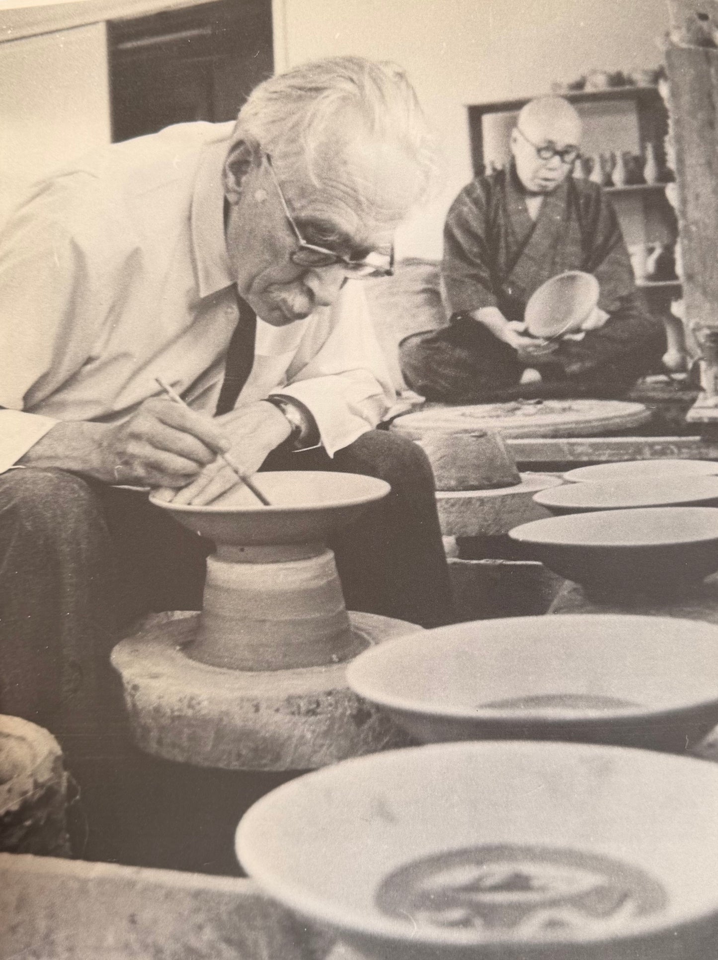 Bernard Leach (1887-1979) Tenmoku Glazed Stem Vase, Leech Pottery, st Ives (c1960s) UK