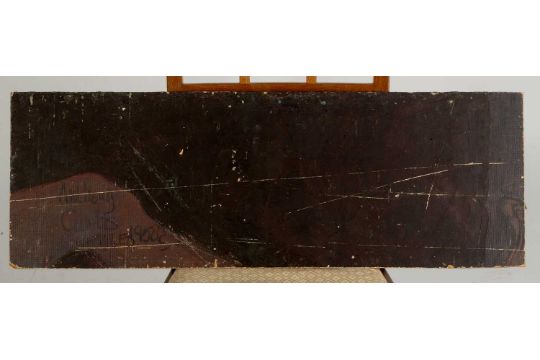 Oil painting by Anthony Curtis - 'Landscape from the air' 1959 (UK)