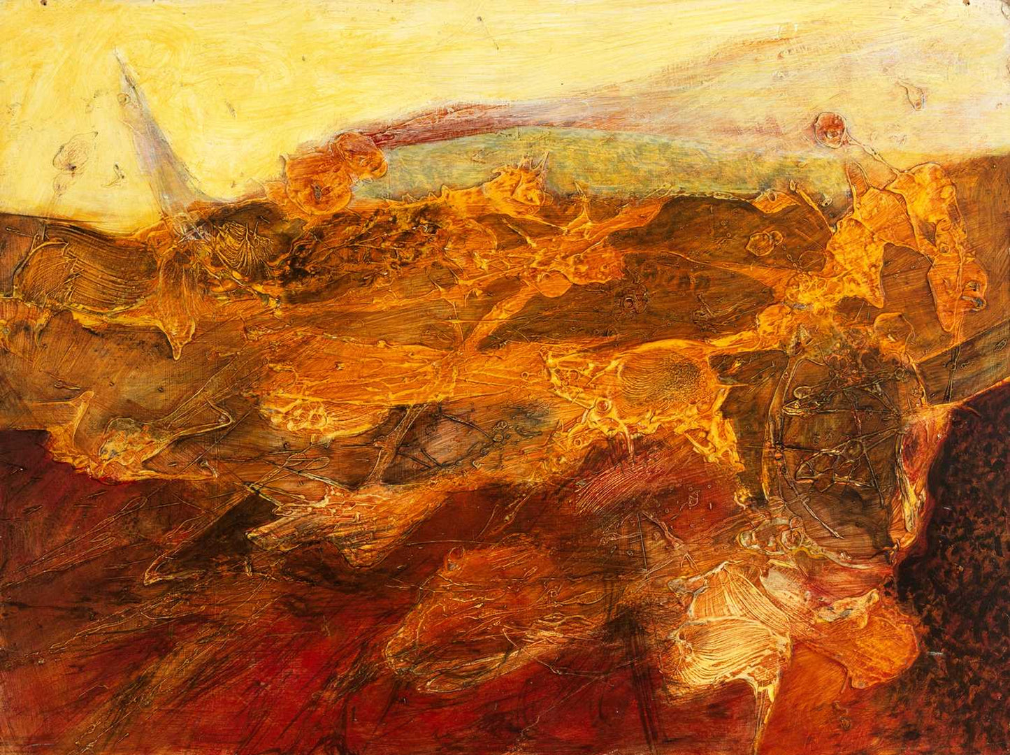 Oil painting by Anthony Curtis - 'Organic Remains' (1960s) UK (Copy)
