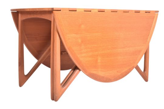 Oval Drop-Leaf Dining Table by Kurt Østervig for Jason Møbler, (1960s) Denmark