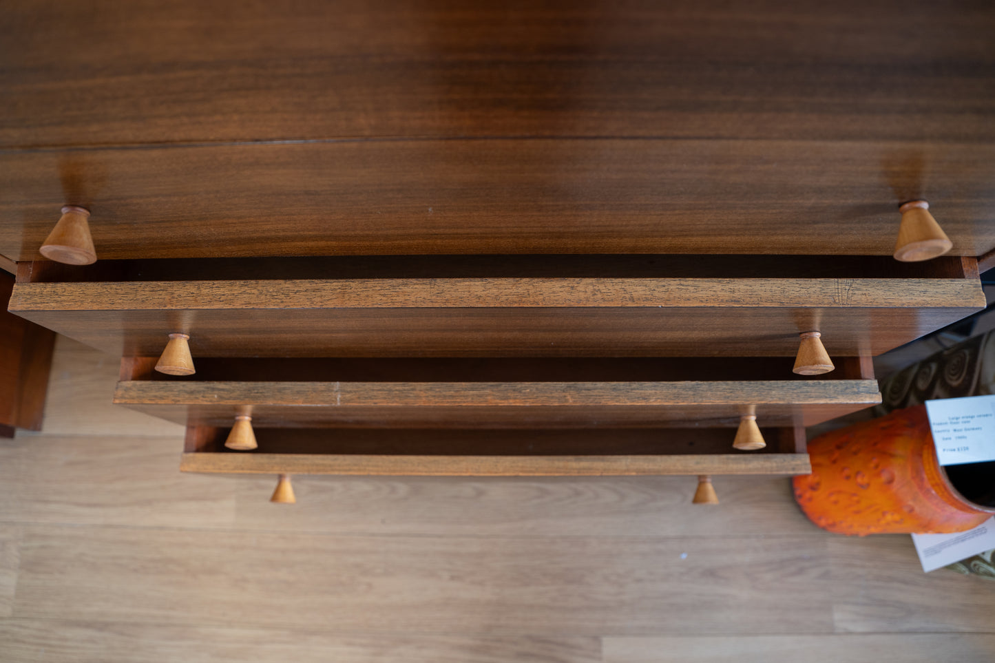 1950s Walnut and Beech chest of Drawers by Kandya (1960s) UK chest