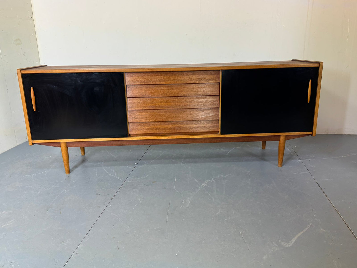 Teak and Laminate 'Trio' Sideboard by Nils Jonsson for Troeds, (1960s) Sweden