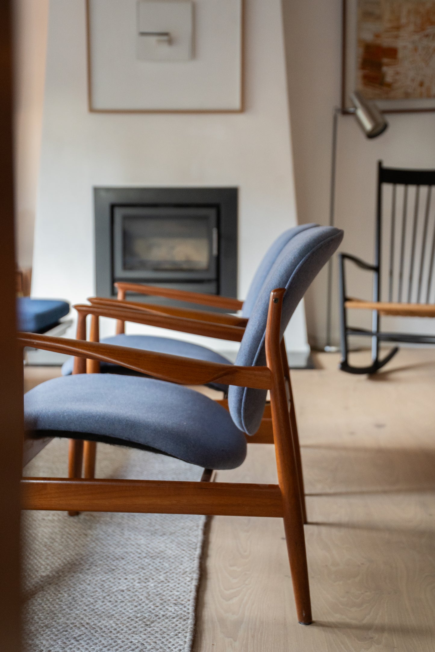 Pair of Model 136 Armchairs by Finn Juhl for France and Son (1960s) Denmark (rental only)