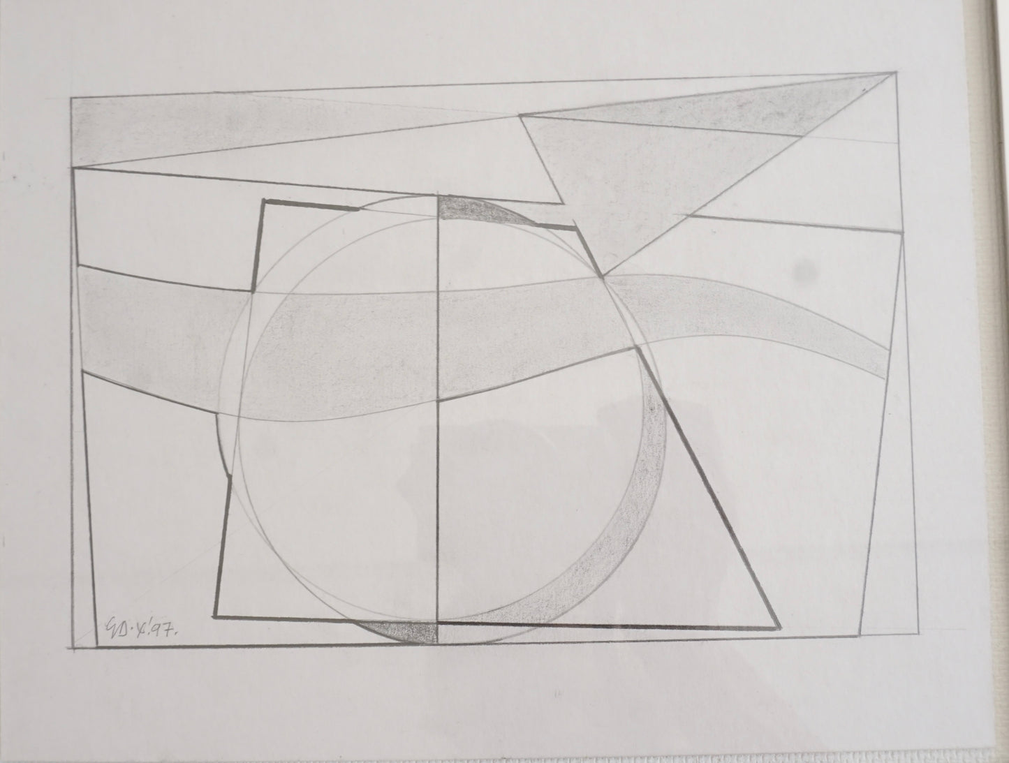 Movement Through a Landscape,  Pencil on Card (1997) George Dannatt
