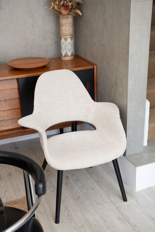 White ‘Organic' Highback Reading Chair by Charles Eames & Eero Saarinen for Vitra