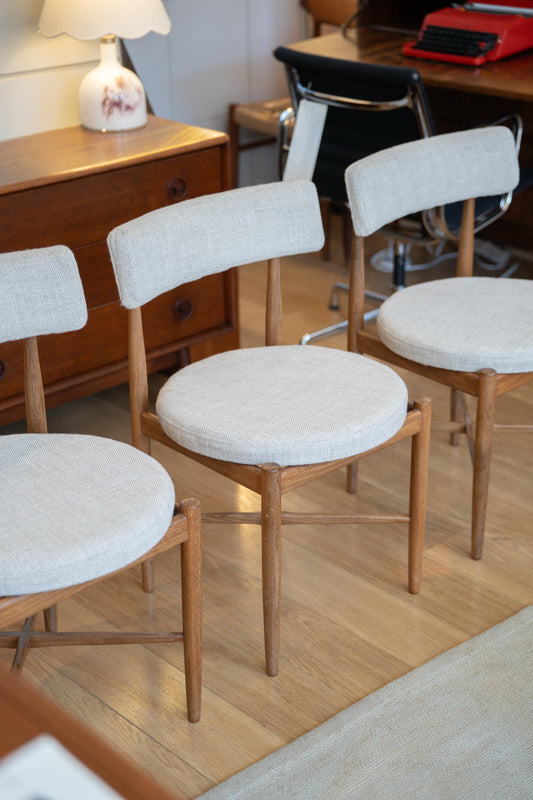 Upholstery of 6 Fresco Dining chairs for Jackie Falconer