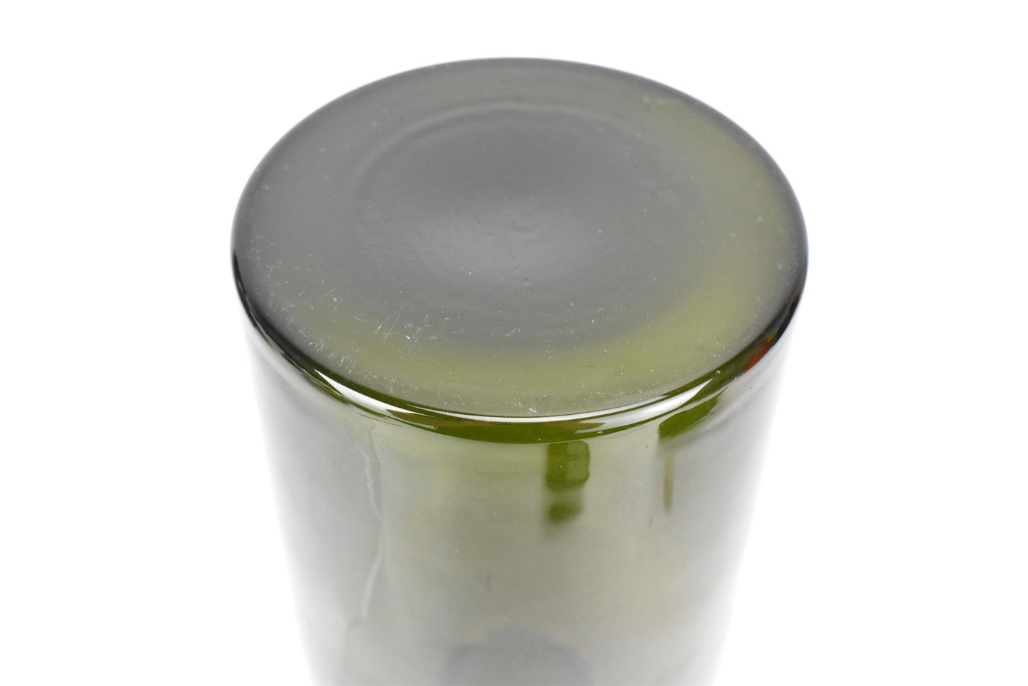 ‘Gulvvase’ Glass Bottle in Green by Otto Brauer, (1960s) Denmark