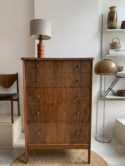 1950s Walnut Chest Of Drawers by Vanson (UK)