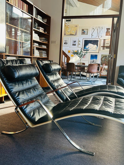 FK-87 Grasshopper Chaise Lounge by Fabricius &amp; Kastholm for Alfred Kill, 1960s (2 available) - rental only