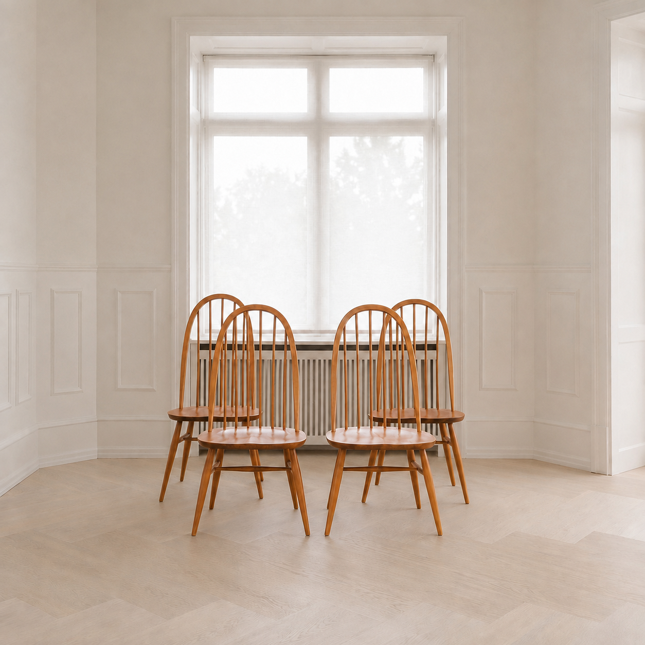 Set of 4 'Windsor' Dining Chairs by Lucian Ercolani, UK