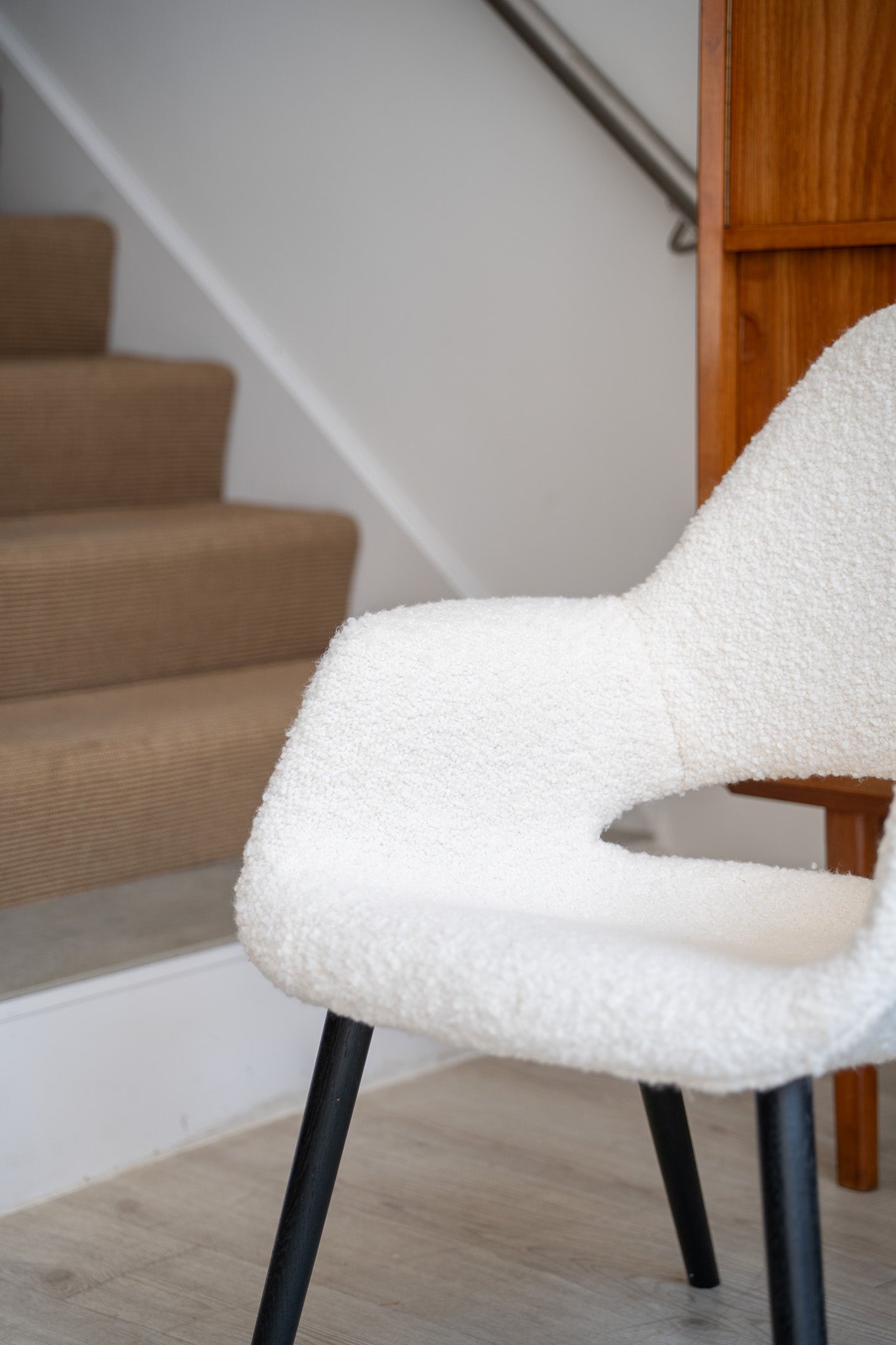 White ‘Organic' Highback Reading Chair by Charles Eames & Eero Saarinen for Vitra