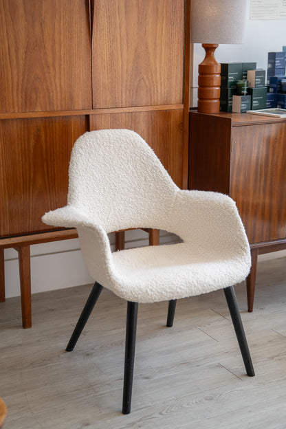 White ‘Organic' Highback Reading Chair by Charles Eames & Eero Saarinen for Vitra